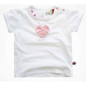 Milk & Sugar - Rose Bloom Crochet Heart Tee